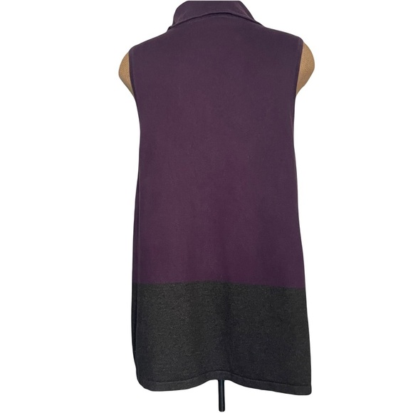 Ann Taylor Factory Purple and Black Sleeveless Turtleneck Dress size XL - Picture 2 of 6